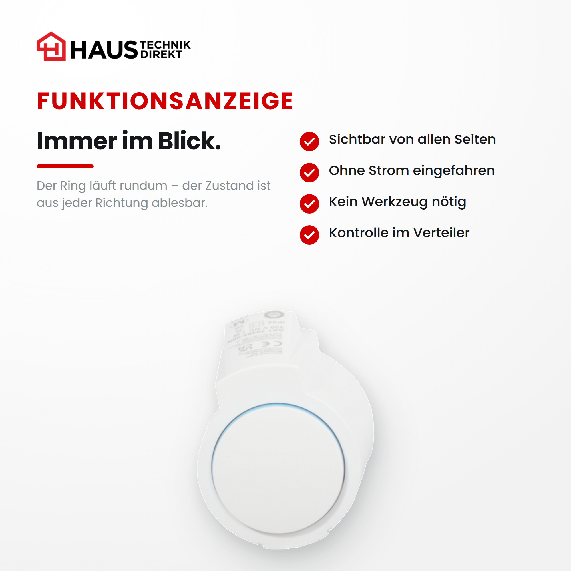 Möhlenhoff Alpha 5 Stellantrieb 230 V NC VA 80, steckbar - Funktionsanzeige