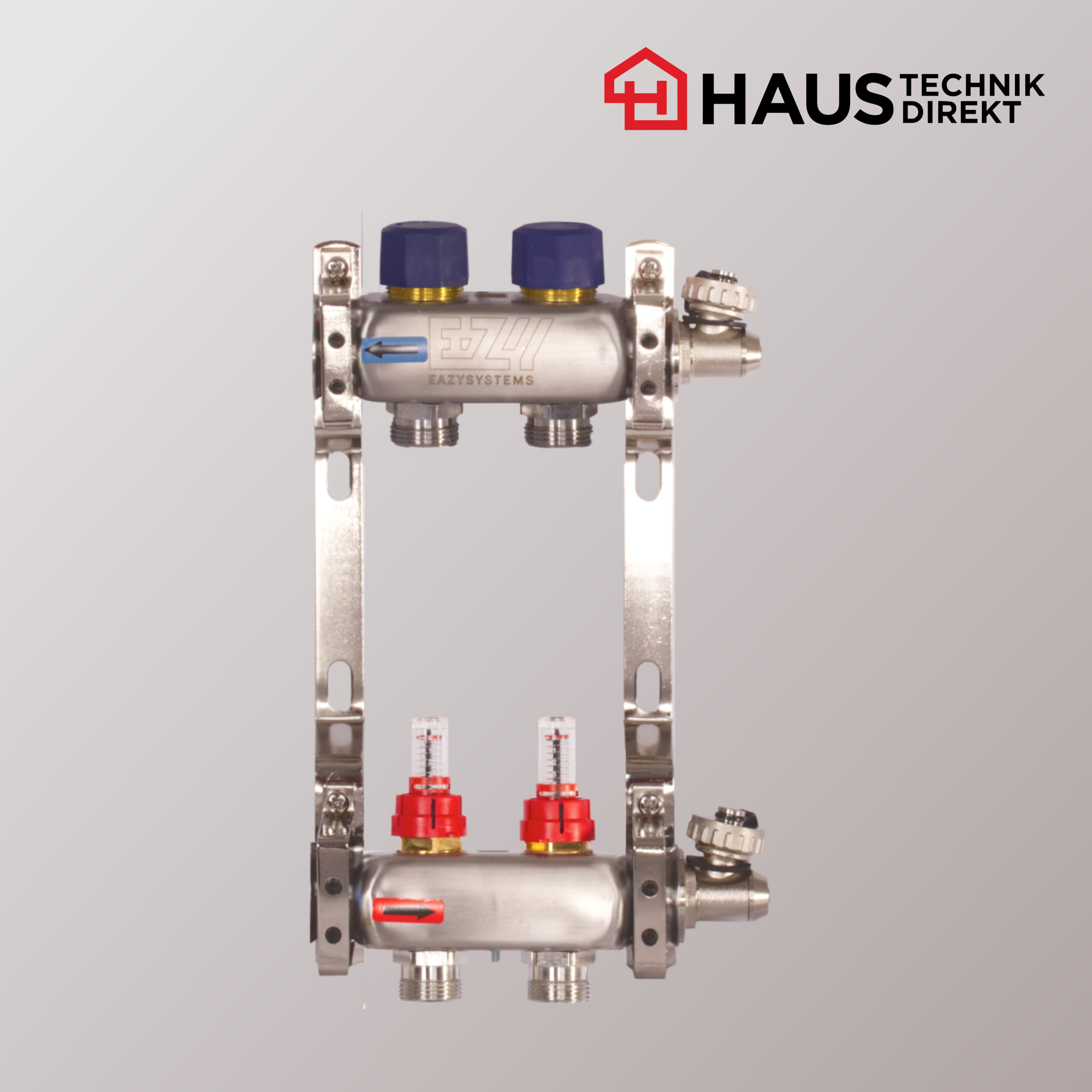 EAZY-Systems High-End Heizkreisverteiler mit 2 Heizkreisen