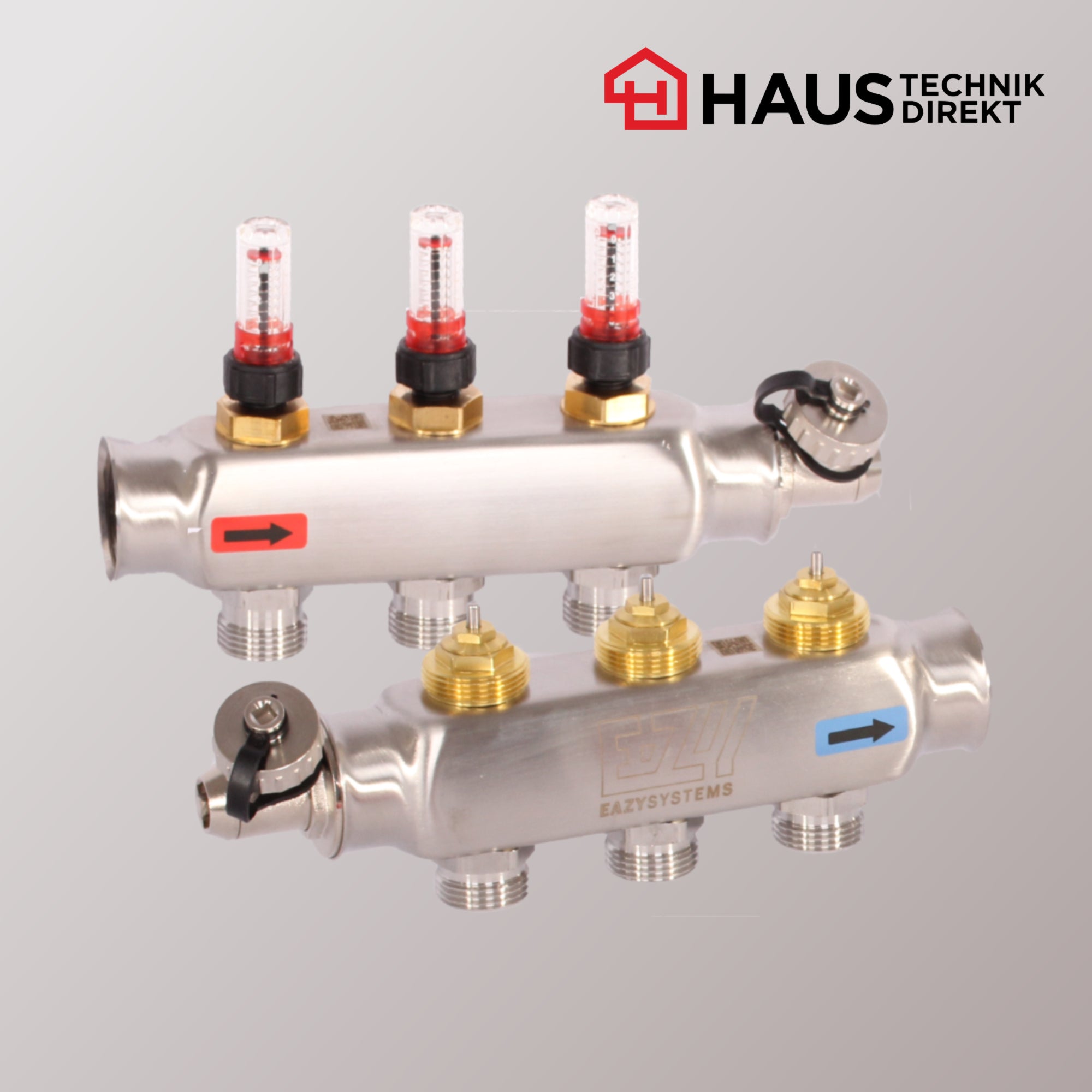 EAZY-Systems High-End Heizkreisverteiler mit 3 Heizkreisen