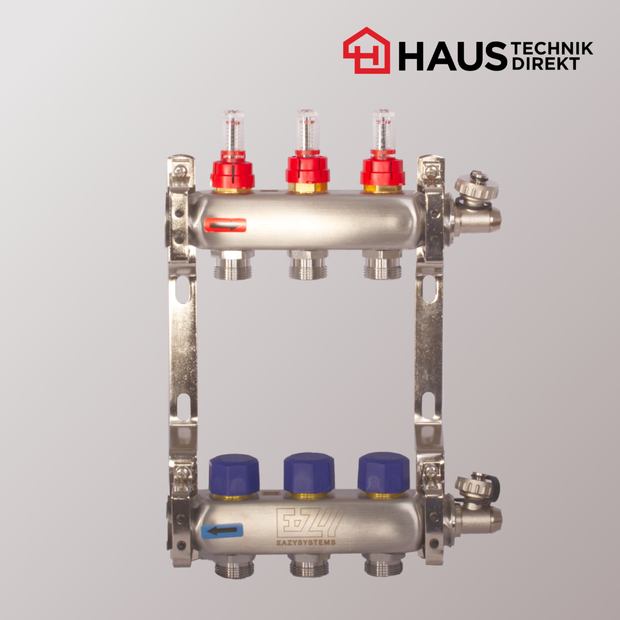EAZY-Systems High-End Heizkreisverteiler mit 3 Heizkreisen