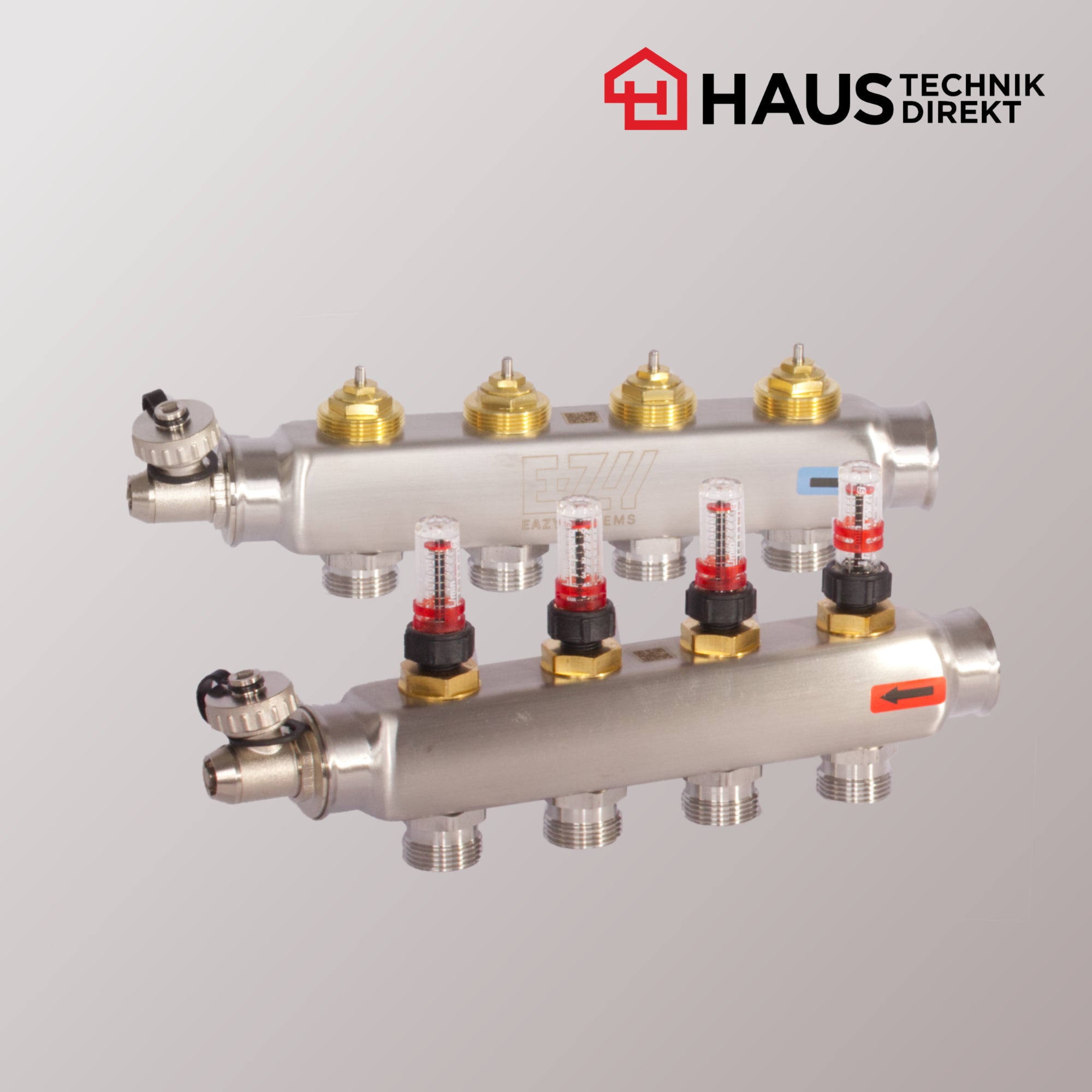 EAZY-Systems High-End Heizkreisverteiler mit 4 Heizkreisen
