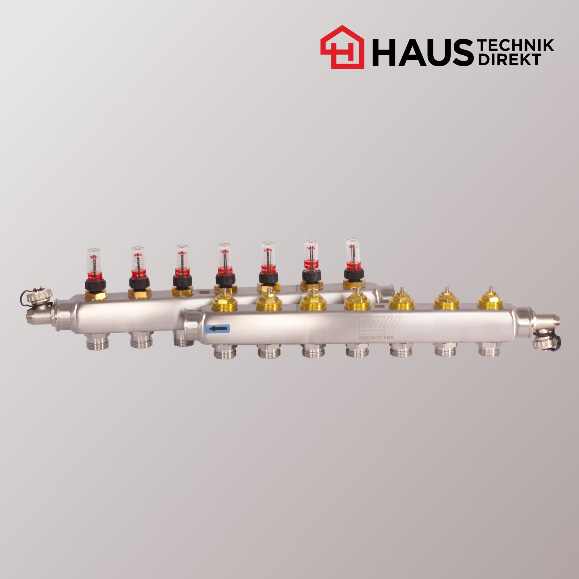 EAZY-Systems High-End Heizkreisverteiler mit 7 Heizkreisen