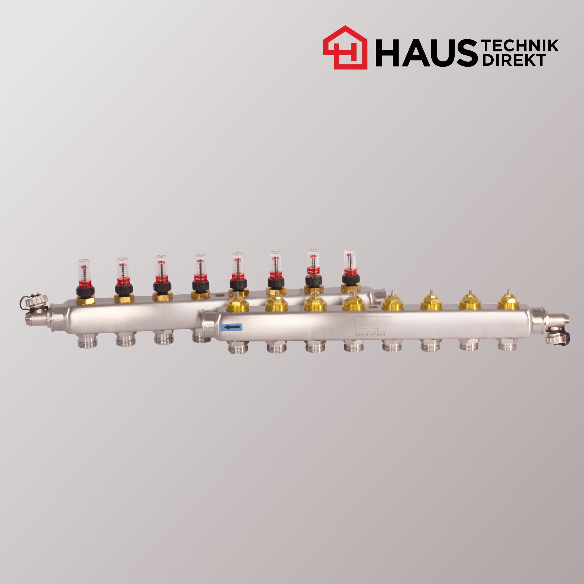 EAZY-Systems High-End Heizkreisverteiler mit 8 Heizkreisen