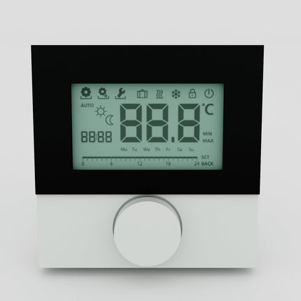 Alpha Regler direkt Komfort Display 230V mit Designscheibe (Typ: RD 25203-40N5)