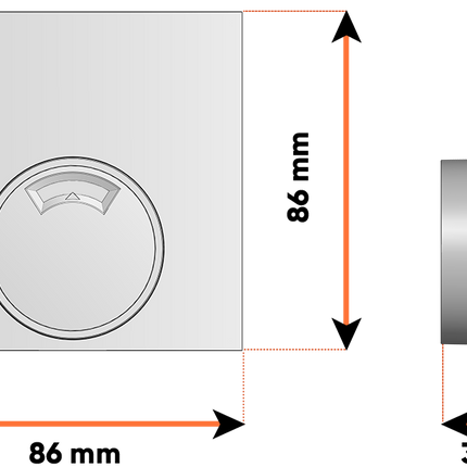 EAZY Thermostat 3 Analog Heizen/Kühlen, 230 V, NC, Aufputz, Skala 1–5