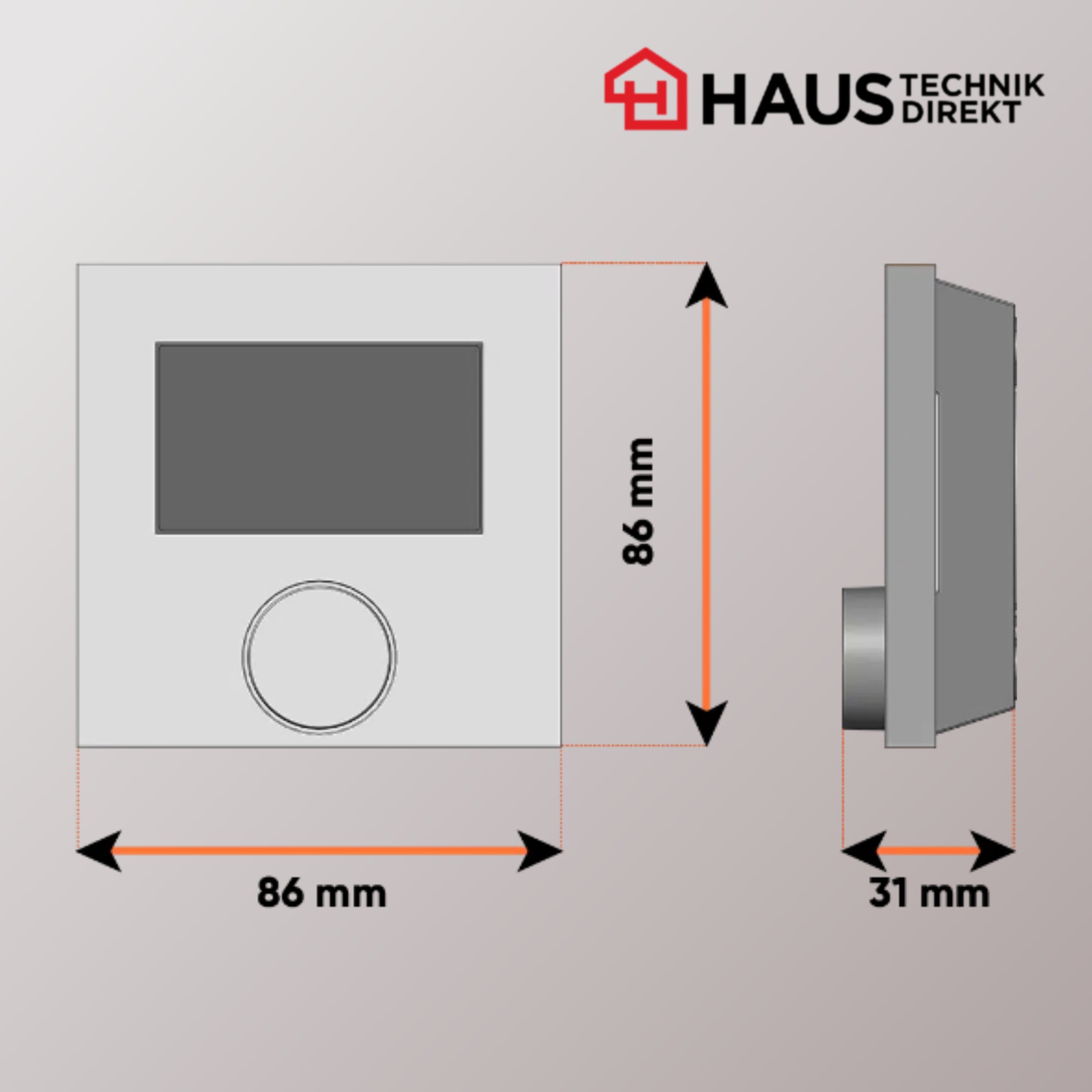 EAZY Thermostat 2 LCD Extra, 230 V/24 V, NC, Aufputz