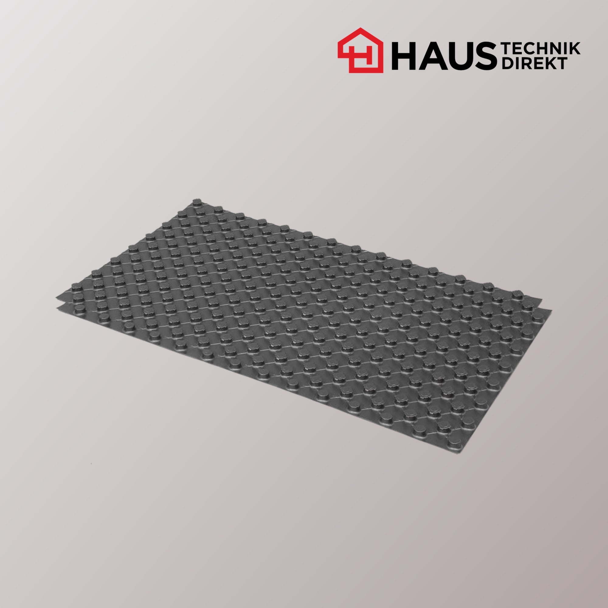 Noppenplatte Standard 11 mm für Fußbodenheizung, komplette Platte in Schrägansicht