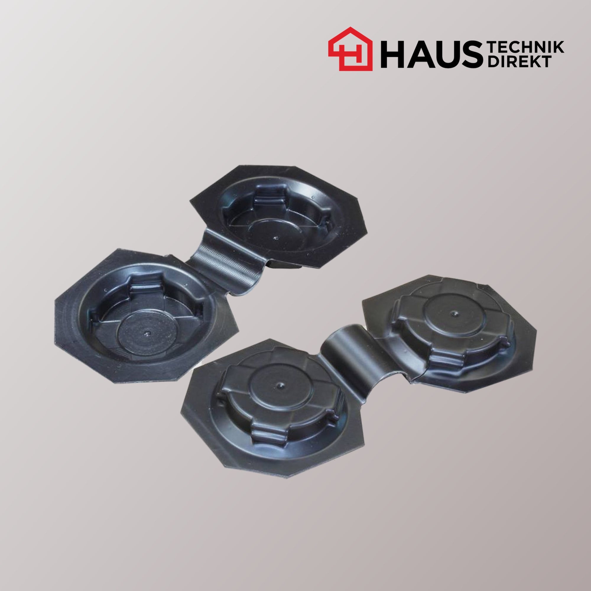 Diagonalhalter für Noppenplatte, schwarze Kunststoffhalter für die diagonale Verlegung von Fußbodenheizungsrohr 14–17 mm
