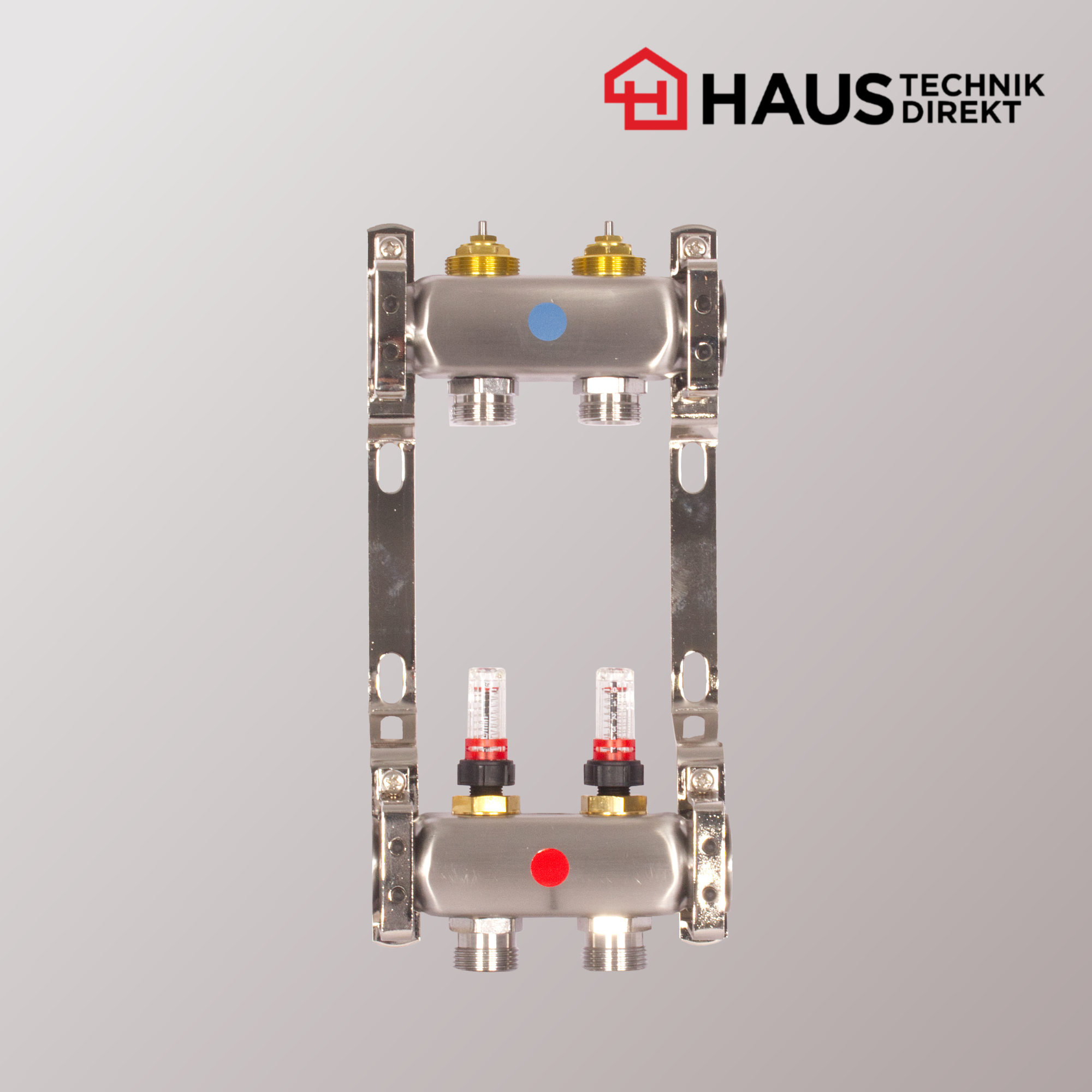 HD-Edelstahl Heizkreisverteiler – powered by EAZY Systems – 2 Heizkreise