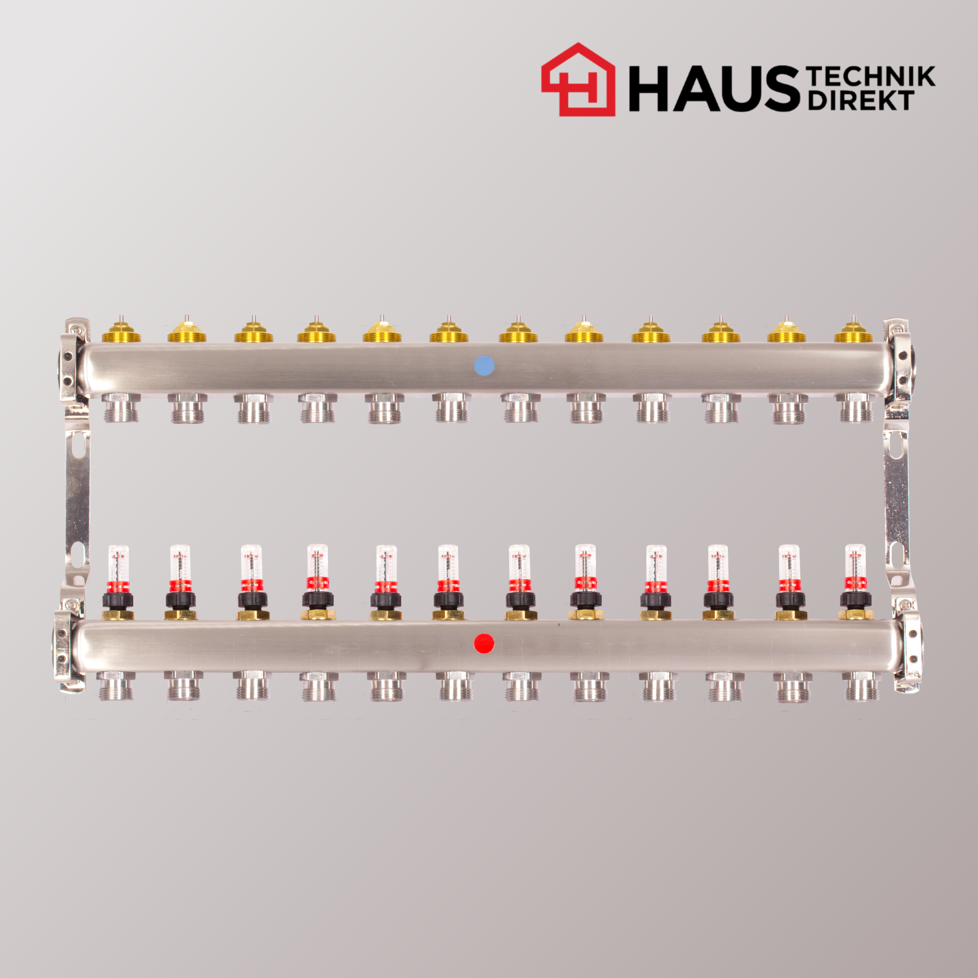 HD Edelstahl Heizkreisverteiler für Fußbodenheizung – 12 Heizkreise | powered by EAZY Systems