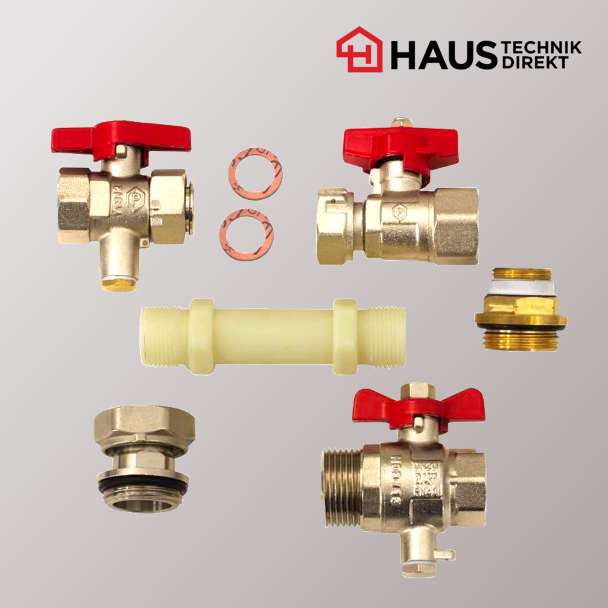 Wärmemengenzähler-Einbauset 3/4" waagerecht