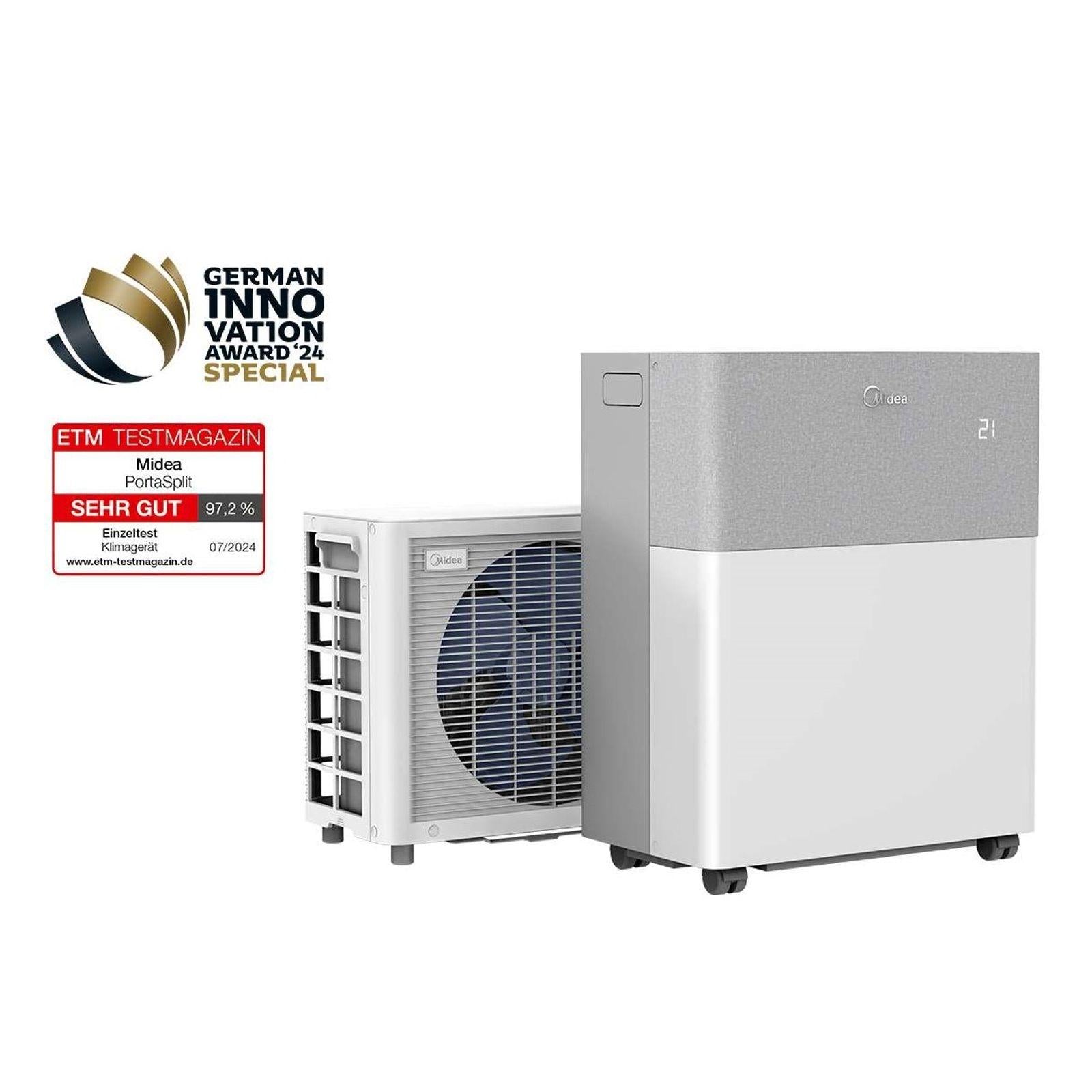 Midea PortaSplit Mobile Split-Klimaanlage 3,5 kW | Kühlen & Heizen | A++ | WiFi